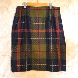 Vintage Chadwicks Green Wool Plaid Skirt